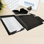 Ensemble de Bureau en Similicuir Noir – Pack 7 Pièces