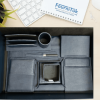 Parure de Bureau Luxe – Bleu || Coffret 8 Pièces en Similicuir Premium