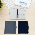 Agenda A5 avec Stylo Haute Qualité || Couverture Similicuir & Fermeture Élégante – Papier Blanc Premium