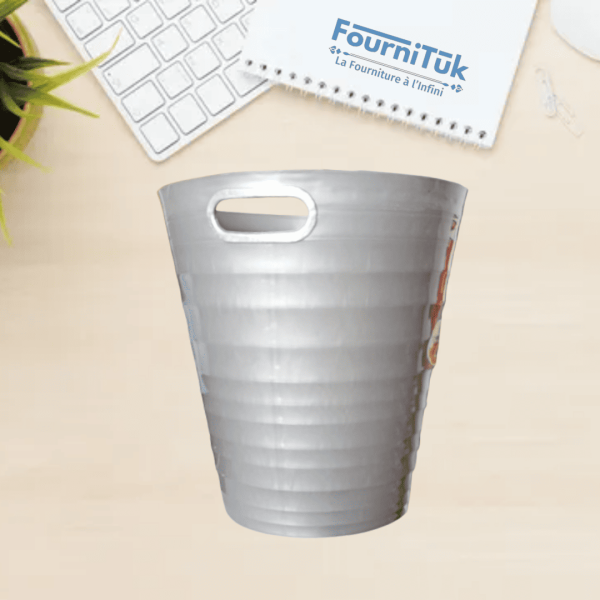 Poubelle Petit Modèle Gris ARK || Corbeille à Papier en Plastique 16L