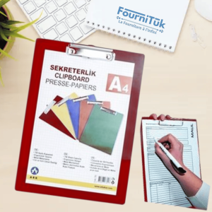 Bloc à Pince Simple A4 en Plastique – ARK | Multicolore