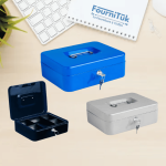 Caisse à Monnaie Métallique Cash Box MF 20 x 24.5 cm || Moyen Modèle