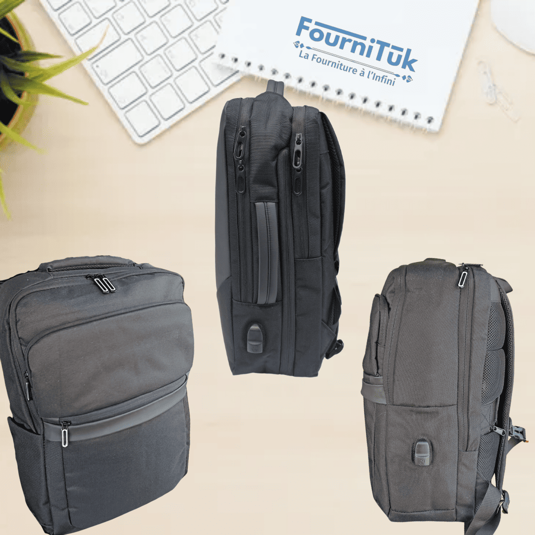 Sac à Dos Ordinateur Fuliya New 15.6" – Étanche & Haute Qualité avec Port USB