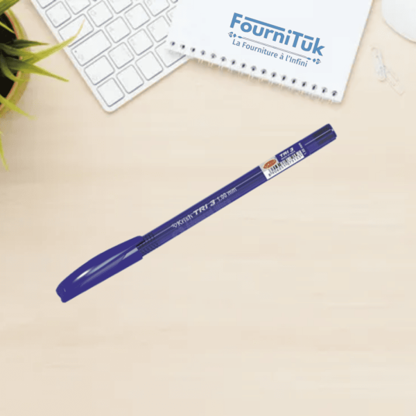 Stylo à bille pointe 1.0 mm Bleu KRISH TRI-3