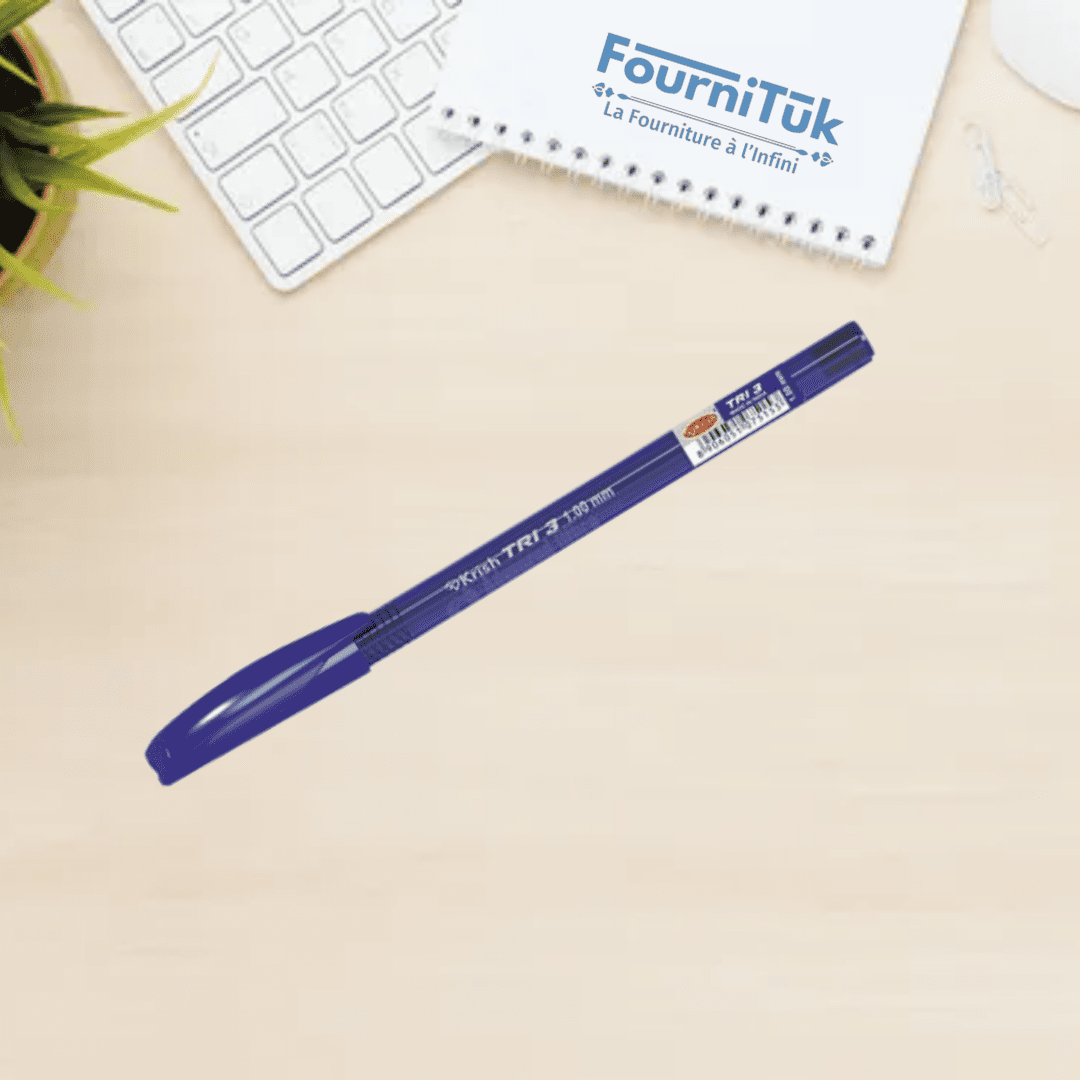 Stylo à bille pointe 1.0 mm Bleu KRISH TRI-3