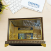 Maquette Décorative de la Kaaba sous Vitre – Modèle Carré Grand Format – Décoration Islamique Luxe