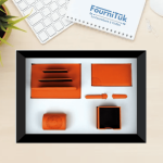 Parure Ensemble de Bureau en Similicuir – 6 Pièces || Ensemble de Bureau Similicuir de Luxe – 6 Pcs
