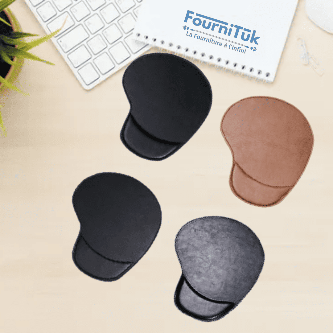 Tapis de Souris en Similicuir avec Calculatrice Intégrée