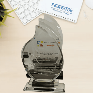 Trophée en Verre – Avec Socle en Verre