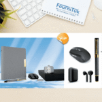 Coffret VIP 2 – Notebook 16×22 cm + Souris Sans Fil + USB 32Go + Écouteurs + Stylo || Ensemble Cadeau Professionnel Premium