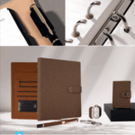 Coffret VIP 4 – Agenda Premium 6 Anneaux 16×22 cm || Notebook de Luxe en Similicuir avec Accessoires