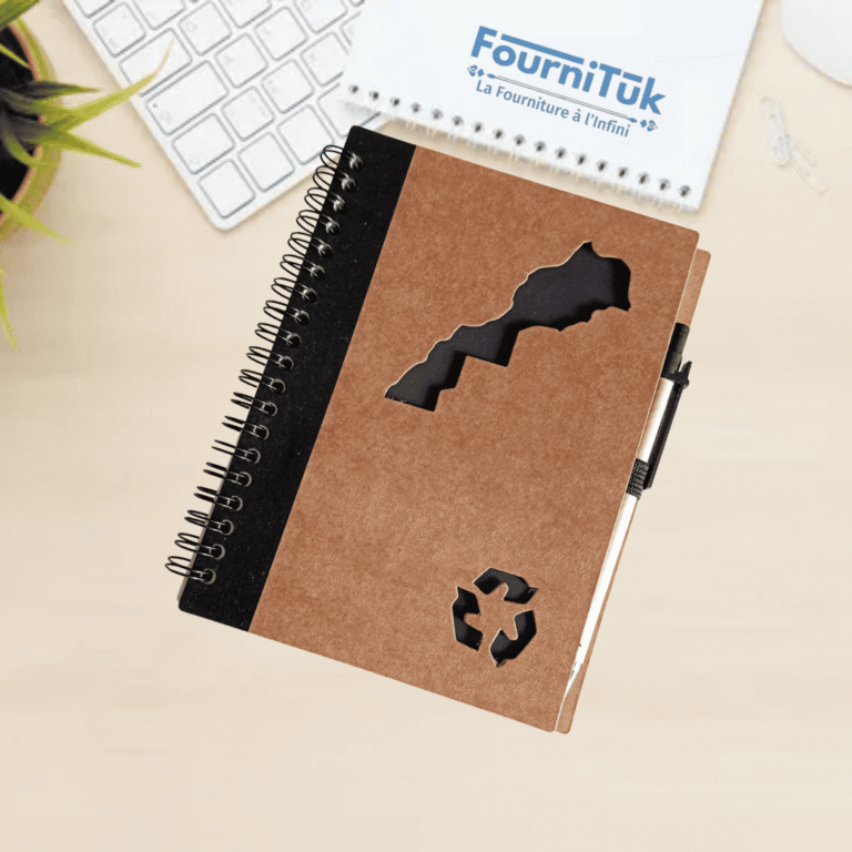 Carnet de Notes Écologique WE-069 avec Stylo – Motif Carte du Maroc