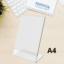 Porte Affiche A4 en L Portrait Transparent – Support de Présentation de Table