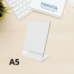 Porte Affiche A5 en L Portrait Transparent