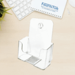 Porte Brochure A5 Transparent – Présentoir Publicitaire Comptoir & Mural 1 Compartiment