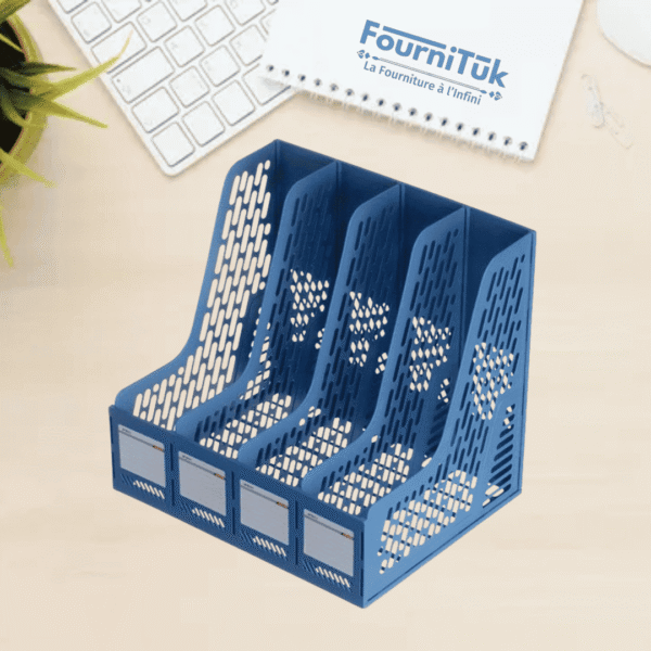 Boîte de Classement 4 Compartiments Pratt & Whitney – Porte-Revues PVC Bleu | Rangement Documents