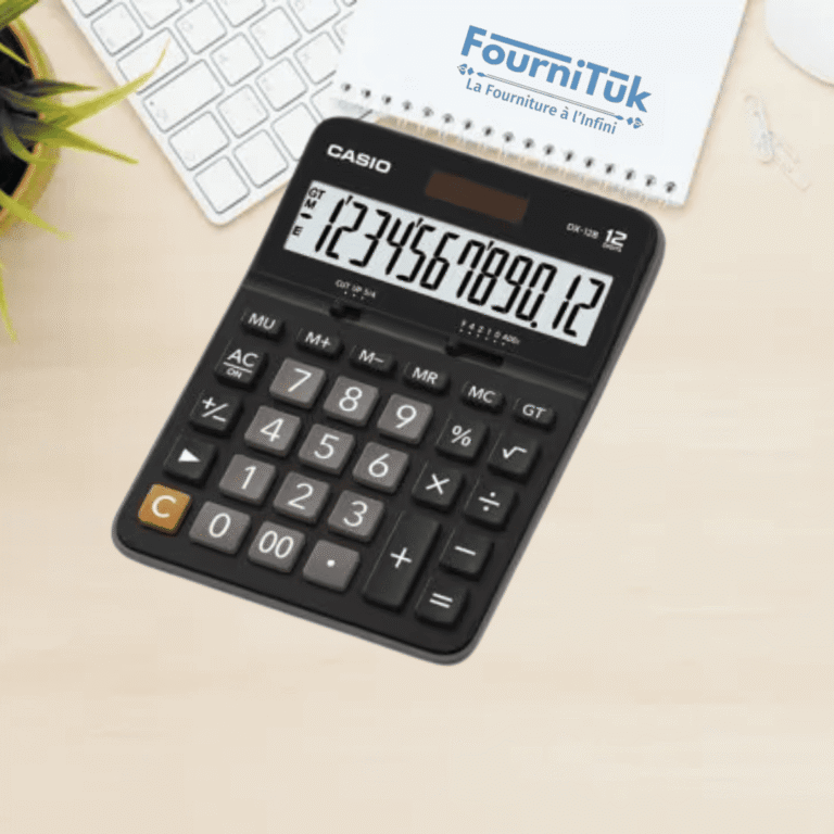 Calculatrice de Bureau 12 Chiffres – Écran Extra Large – Modèle DX-12B | Double Alimentation