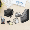 Ensemble de Bureau avec Panier à Courrier 4 Niveaux – 6 Pcs