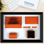 Coffret Parure de Bureau en Cuir – 6 Pcs