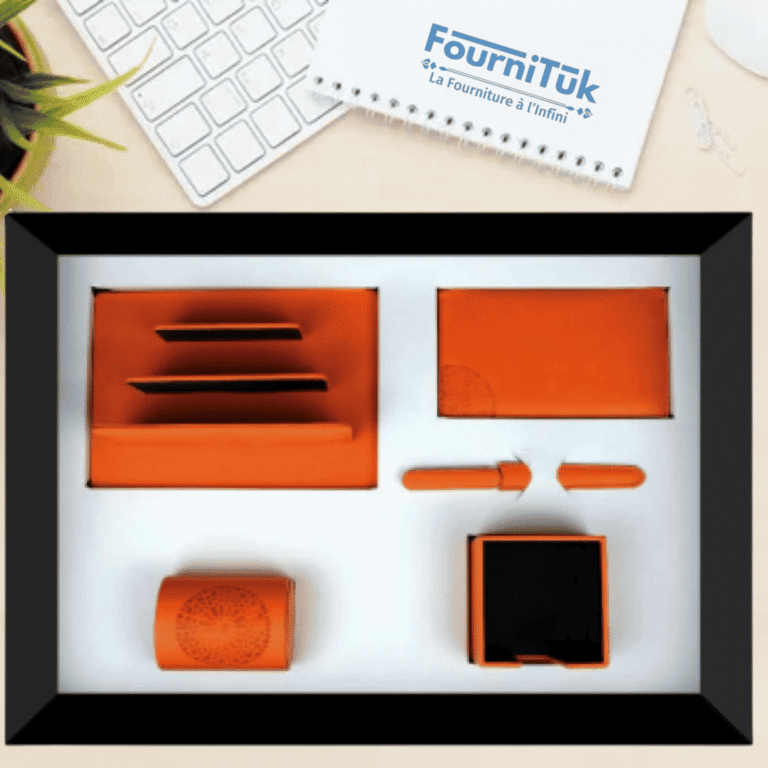 Coffret Parure de Bureau en Cuir – 6 Pcs