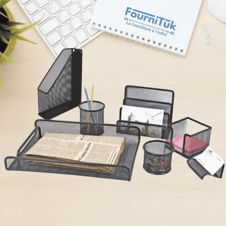 Ensemble de Bureau en Métal – 7 Pcs