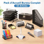Pack d’Accueil Bureau Complet – 10 Articles – Organisation Comptoir & Réception