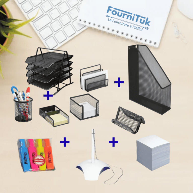 Pack d’Accueil Bureau Complet – 10 Articles – Organisation Comptoir & Réception
