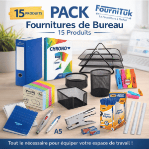 Pack Nouveau Bureau – Kit Démarrage Professionnel – 15 Pcs – Fournitures Complètes