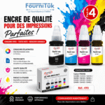 Pack de 4 Bouteilles d’Encre Recharge pour Canon PIXMA Série G