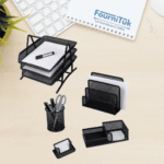 Ensemble de Bureau Métallique 5 Pièces