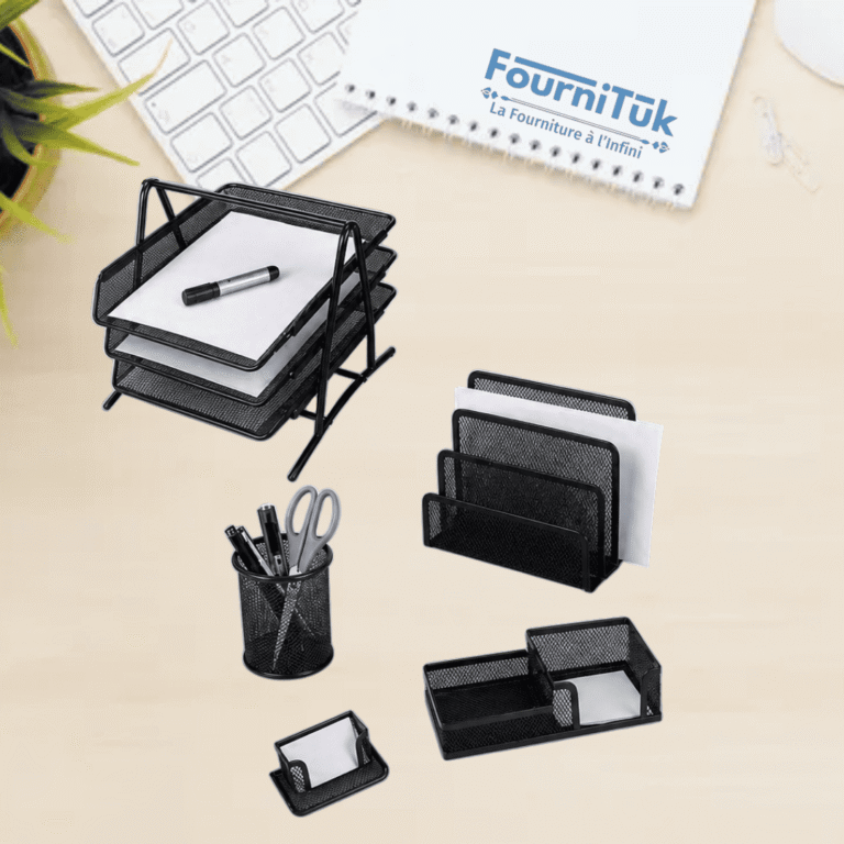 Ensemble de Bureau Métallique 5 Pièces