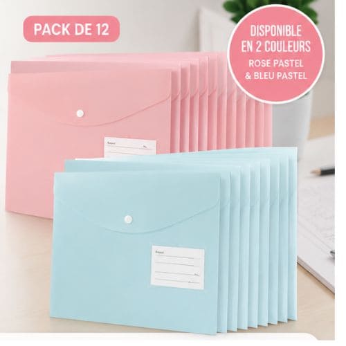 Enveloppes pochettes à button