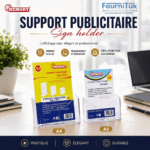 Support Publicitaire A4 Transparent MEMORY Réf 7156 | Porte Affiche de Bureau 210×297 mm