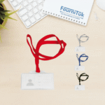 Porte-Badge Horizontal avec Ruban CROWN – Format 54×85 mm