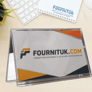 Porte Nom A4 en Plastique Transparent 210×297 mm K-779 | Support Affichage Bureau & Signalétique