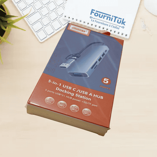 Hub Multiports 5 en 1 USB-C / USB-A
