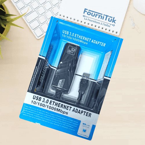 Adaptateur USB 3.0 vers Gigabit Ethernet RJ45 | Carte Réseau USB Haute Vitesse 1000 Mbps