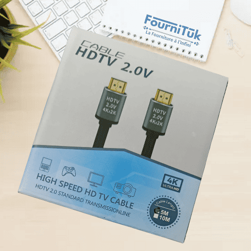 Câble HDMI 2.0 Haute Vitesse 4K Ultra HD – Mâle/Mâle
