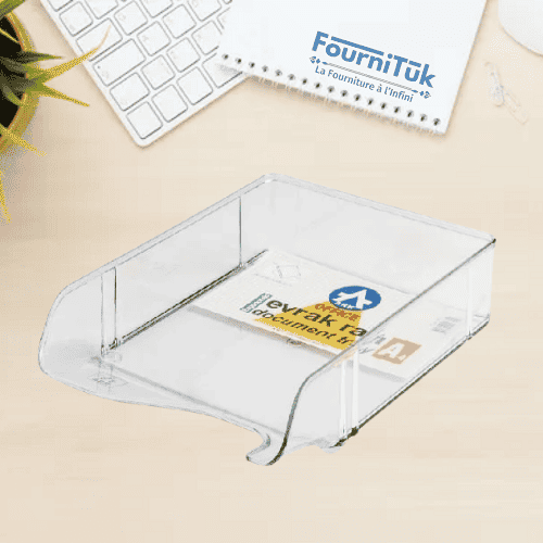 Panier à Courrier Transparent en Plastique