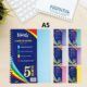 Cahier Spirale A5 5 Sujets 240 Pages 5x5 – 16 x 22 cm
