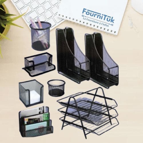 Pack et Ensemble de Bureau 8 Pcs en Métal