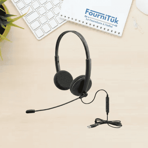 Casque Filaire avec Microphone Anti-Bruit