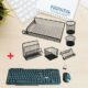 Pack Bureau 6 Pcs en Métal + Clavier et Souris Sans Fil