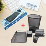 Pack 5 Pcs Métal + Duo Clavier et Souris Sans Fil
