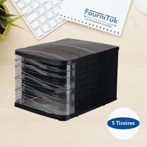 Tiroirs 5 étages en plastique